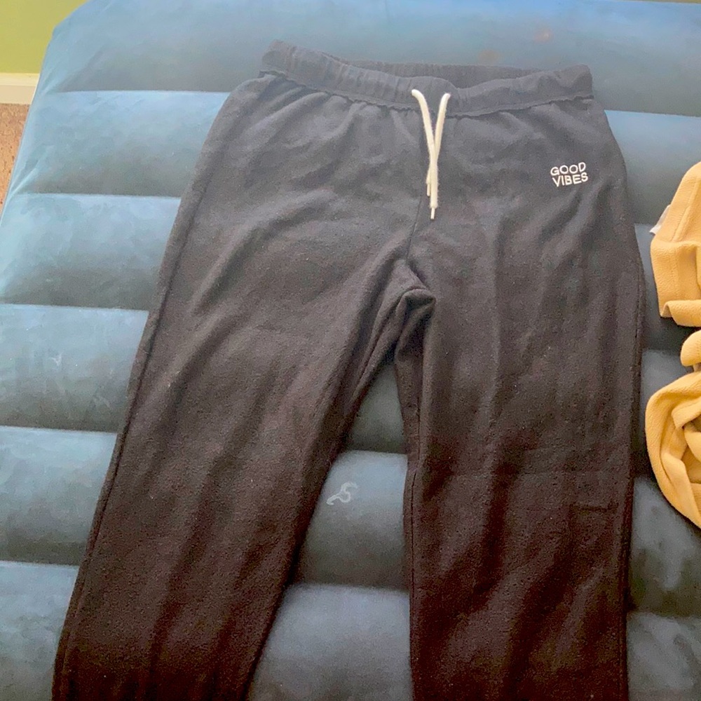 Black soft jogging pants